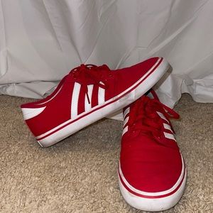 Red adidas shoes
